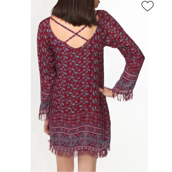 En Creme Boho Frayed Dress Size Large - Picture 4 of 17